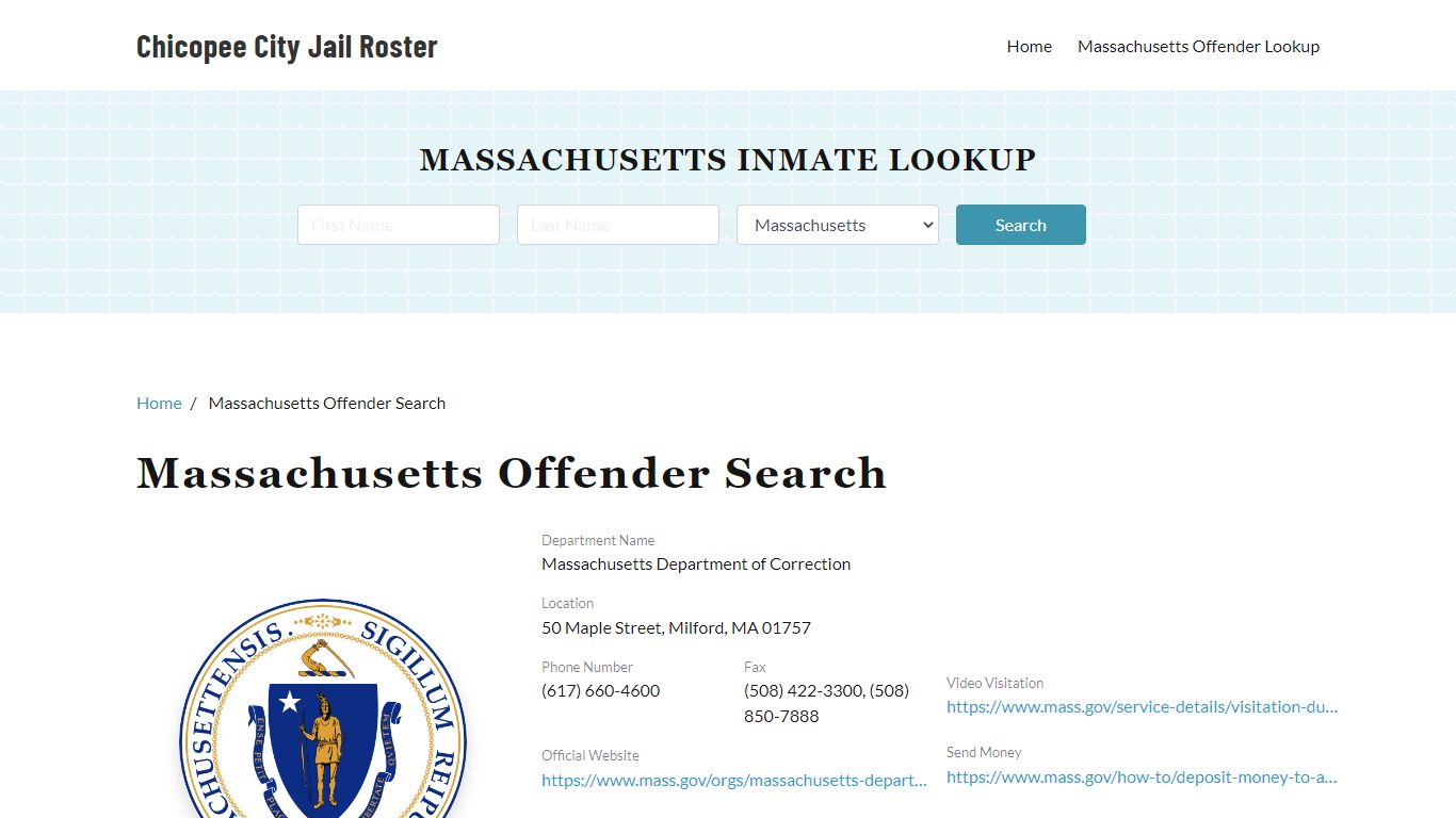 Massachusetts Offender Lookup, City Jail Records Search